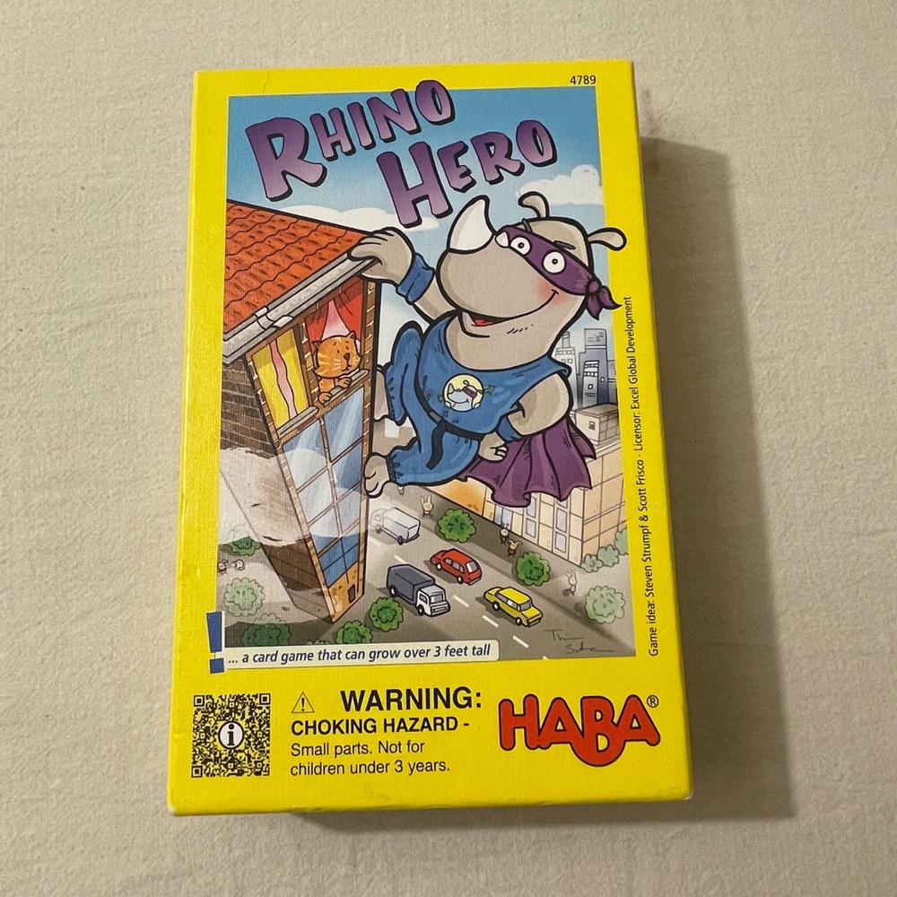 HABA Rhino Hero Card Game 3D Stacking Fun Family Game Ages 5+